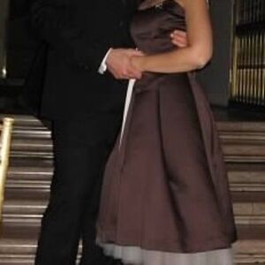 Vintage Vera Wang Cocktail Dress - Brown, size 4